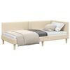 vidaXL Eckbettgestell Creme 100 x 200 cm Stoff