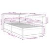 vidaXL Massivholzbett mit Regal ohne Matratze Wachsbraun 100x200 cm