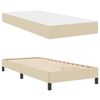 vidaXL Boxspringbett mit Matratze Creme 80 x 200 cm Stoff