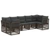vidaXL Gartensofa-set 7 stk. 7-Sitzanzahl Grau Poly-Rattan