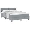 vidaXL Boxspringbett mit Kopfteil Hellgrau 160 x 200 cm Stoff