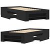 vidaXL Bettgestell Schwarz 75x190 cm Holzwerkstoff