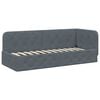 vidaXL Eckbettgestell Dunkelgrau 80 x 200 cm Samt