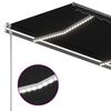 vidaXL Markise Manuell Einziehbar mit LED 350x250 cm Anthrazit