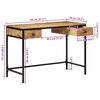 vidaXL Schreibtisch mit Schubladen mit Speicher Braun 105 x 50 x 75 cm
