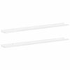 vidaXL Wandregale 2 Stk. Hochglanz-Wei&szlig; 100x9x3 cm