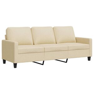 vidaXL 3-Sitzer-Sofa Creme 180 cm Stoff