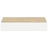 vidaXL Schweberegal Eichen-Optik und Wei&szlig; 23x23,5x3,8 cm MDF