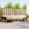 vidaXL Outdoor-Sofagarnitur mit Kissen 6 pcs Natur und Creme