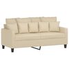 vidaXL 2-Sitzer-Sofa Creme 140 cm Stoff