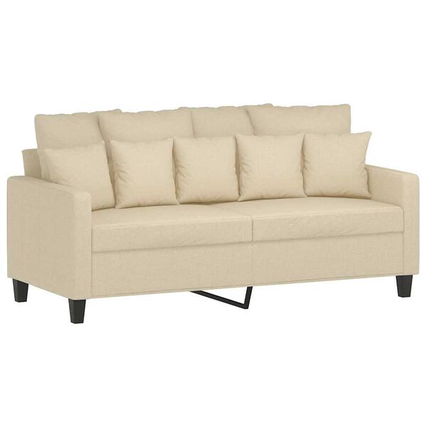 vidaXL 2-Sitzer-Sofa Creme 140 cm Stoff
