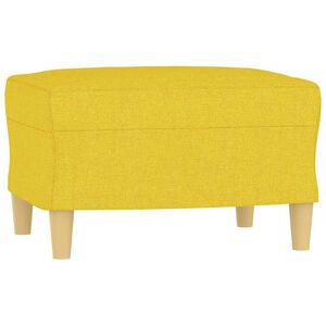 vidaXL Fu&szlig;hocker Hellgelb 60x50x41 cm Stoff