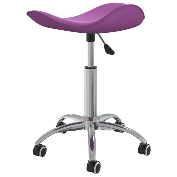 vidaXL Friseur Rollhocker Lila Kunstleder