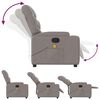 vidaXL Massagesessel Taupe Stoff