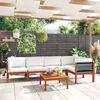 vidaXL 6-teiliges Garten-Lounge-Set mit Kissen Creme 63 x 63 cm