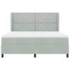 vidaXL Boxspringbett mit Matratze Hellgrau 200 x 180 cm Polyester