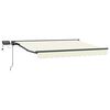 vidaXL Manueller Markisenrahmen mit LEDs Creme und Anthrazit 3 x 2 m