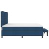 vidaXL Boxspringbett mit Matratze mit Kopfteil Blau 200 x 200 cm Stoff