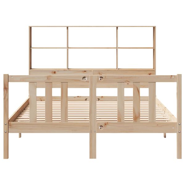 vidaXL B&uuml;cherregalbett ohne Matratze 120x200 cm Massivholz Kiefer