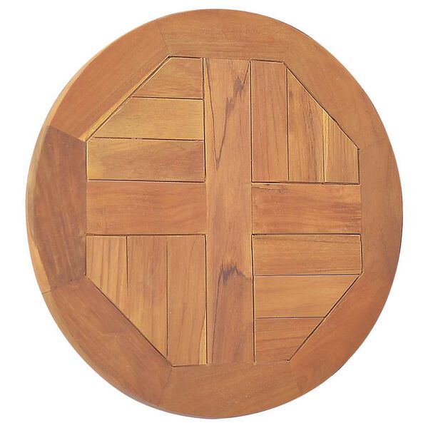 vidaXL Tischplatte Massivholz Teak Rund 2,5 cm 40 cm