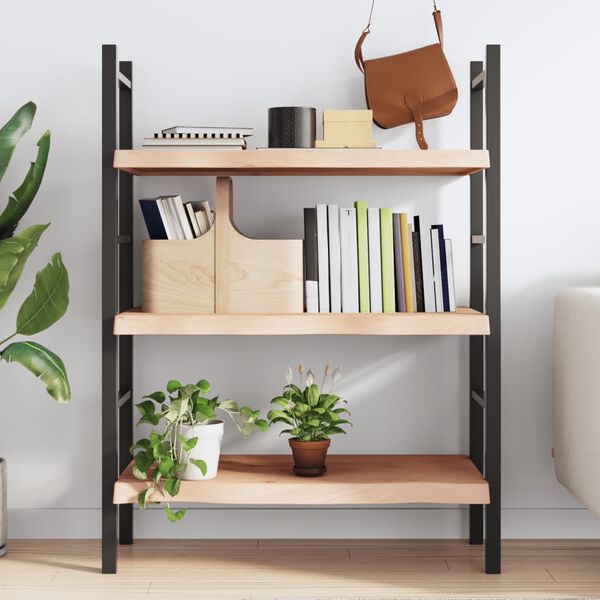 vidaXL Wandregal 100x50x(2-6) cm Massivholz Eiche Unbehandelt