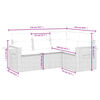 vidaXL 4-tlg. Garten-Sofagarnitur mit Kissen Beige Poly Rattan