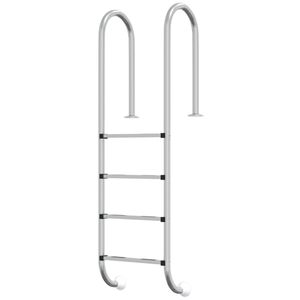 vidaXL Pool-Leiter 54x38x184,5 cm Edelstahl 304