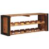 vidaXL Weinregal Braun 100 x 45 x 33 cm Massives Altholz