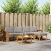 vidaXL Outdoor-Sofagarnitur mit Kissen 6 pcs Nat&uuml;rlich und Hellgrau