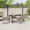 vidaXL Garten Essgruppe mit Kissen 5 pcs Hellgrau Poly-Rattan