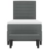 vidaXL Boxspringbett mit Matratze Dunkelgrau 80 x 200 cm Stoff
