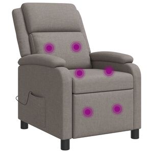 vidaXL Massage Relaxsessel Taupe Stoff