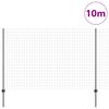vidaXL Zaun mit Pfosten Grau 1,5 x 10 m Stahl