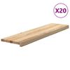 vidaXL Treppenstufen 20 Stk. Unbehandelt 100x30x2 cm Massivholz Eiche