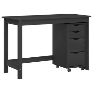 vidaXL Desk und Rolling Cabinet Set MOSS 2 stk. Schwarz