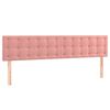 vidaXL Boxspringbett mit Matratze Rosa 180x200 cm Samt