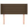 vidaXL Kopfteil mit Ohren Dunkelbraun 83x16x78/88 cm Stoff