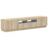 vidaXL LED-TV-Schrank HOORN 3 stk. Sonoma-Eiche Holzwerkstoff