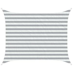 vidaXL Sonnensegel Hellgrau und Wei&szlig; 2 x 2,5 m 100 % Polyester Oxford