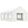 vidaXL Pavillon mit Dach Wei&szlig; 6,69 x 4,08 x 3,22 m Polyethylen