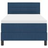 vidaXL Boxspringbett mit Matratze mit LED Blau 90 x 190 cm Stoff