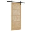 vidaXL Schiebet&uuml;r Natur 83 x 202 cm Massives Kiefernholz