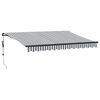 vidaXL Markise Automatisch mit LEDs Anthrazit & Wei&szlig; 350x250 cm