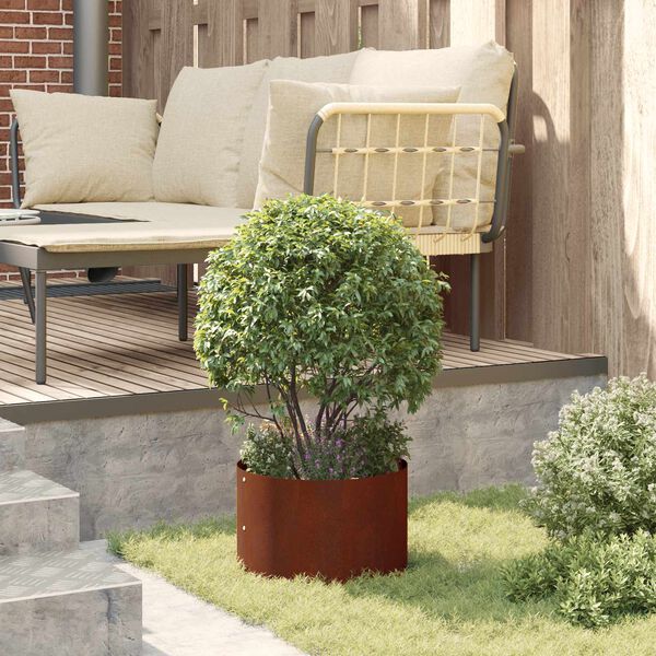 vidaXL Pflanzenring 5 pcs Braun 30 x 30 x 20 cm Wetterfeststahl