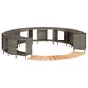 vidaXL Whirlpool-Umrandung Grau Poly Rattan und Massivholz Akazie