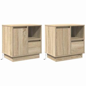 vidaXL Nachttisch 2 pcs Sonoma-Eiche 50 x 34,5 x 50 cm Holzwerkstoff