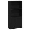 vidaXL B&uuml;cherregal Schwarz Eichen-Optik 60x24x120 cm Holzwerkstoff