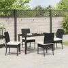 vidaXL Garten Essgruppe 5 pcs Schwarz Pulverbeschichteter Stahl