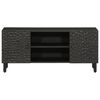 vidaXL TV-Schrank Schwarz 105x33x46 cm Massivholz Mango