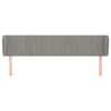 vidaXL Kopfteil mit Ohren Hellgrau 163x23x78/88 cm Samt